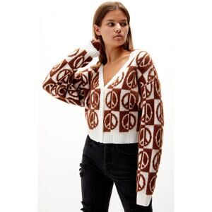 Pacsun LA Hearts Heartbreaker Cardigan PEACE Size XS